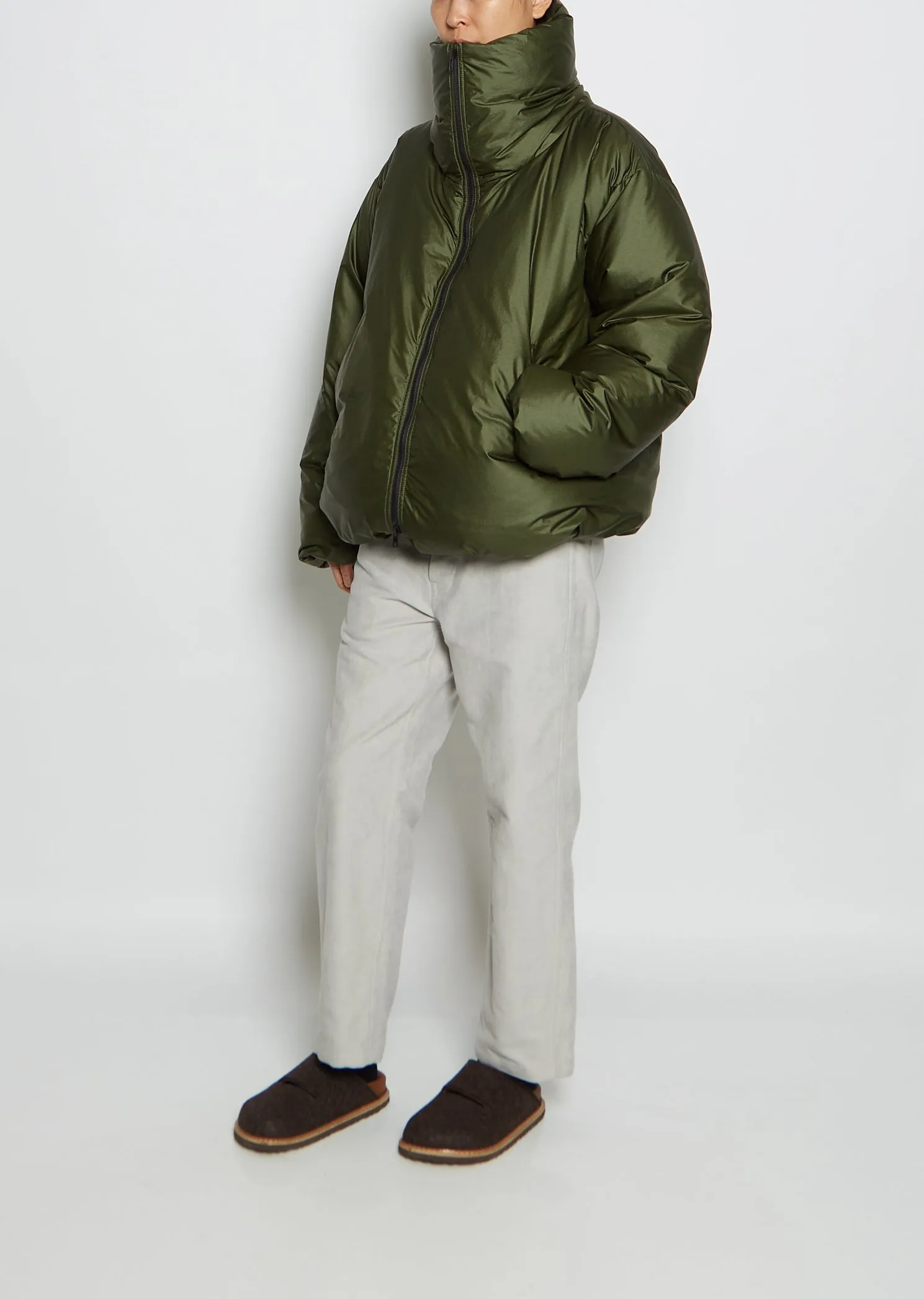 Oslo Quilted Down Jacket — Khaki