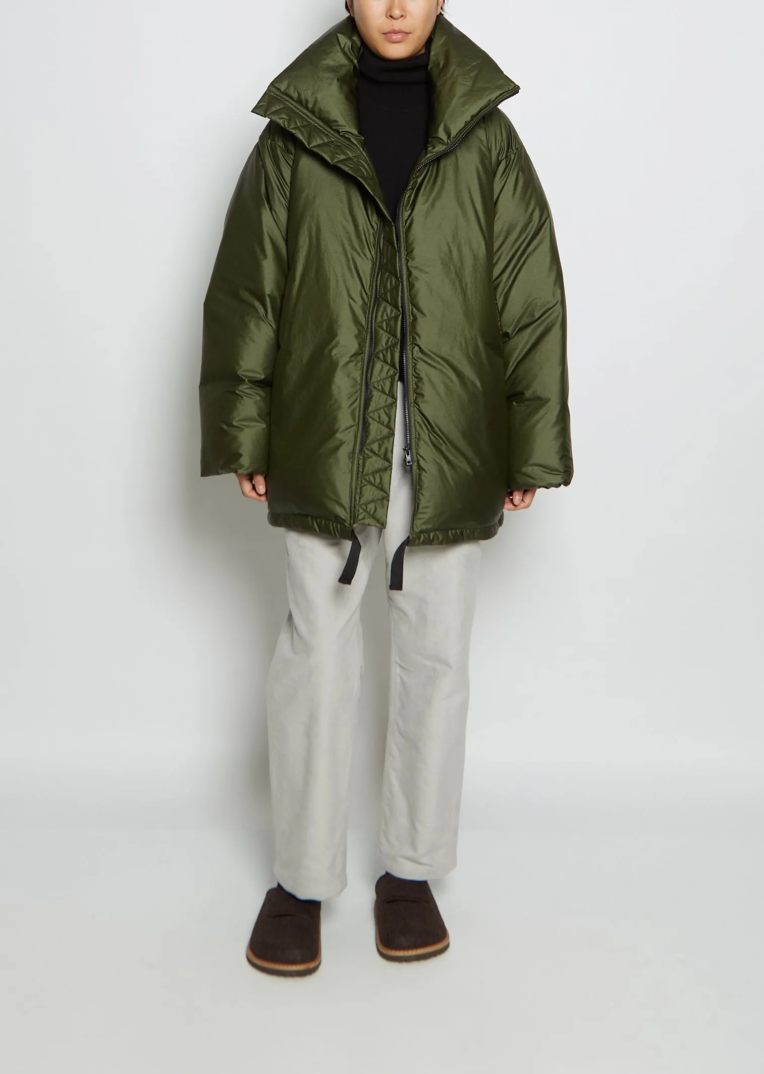 Oslo Quilted Down Jacket — Khaki