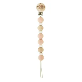 Peach Pink Eco-Friendly Pacifier Chain