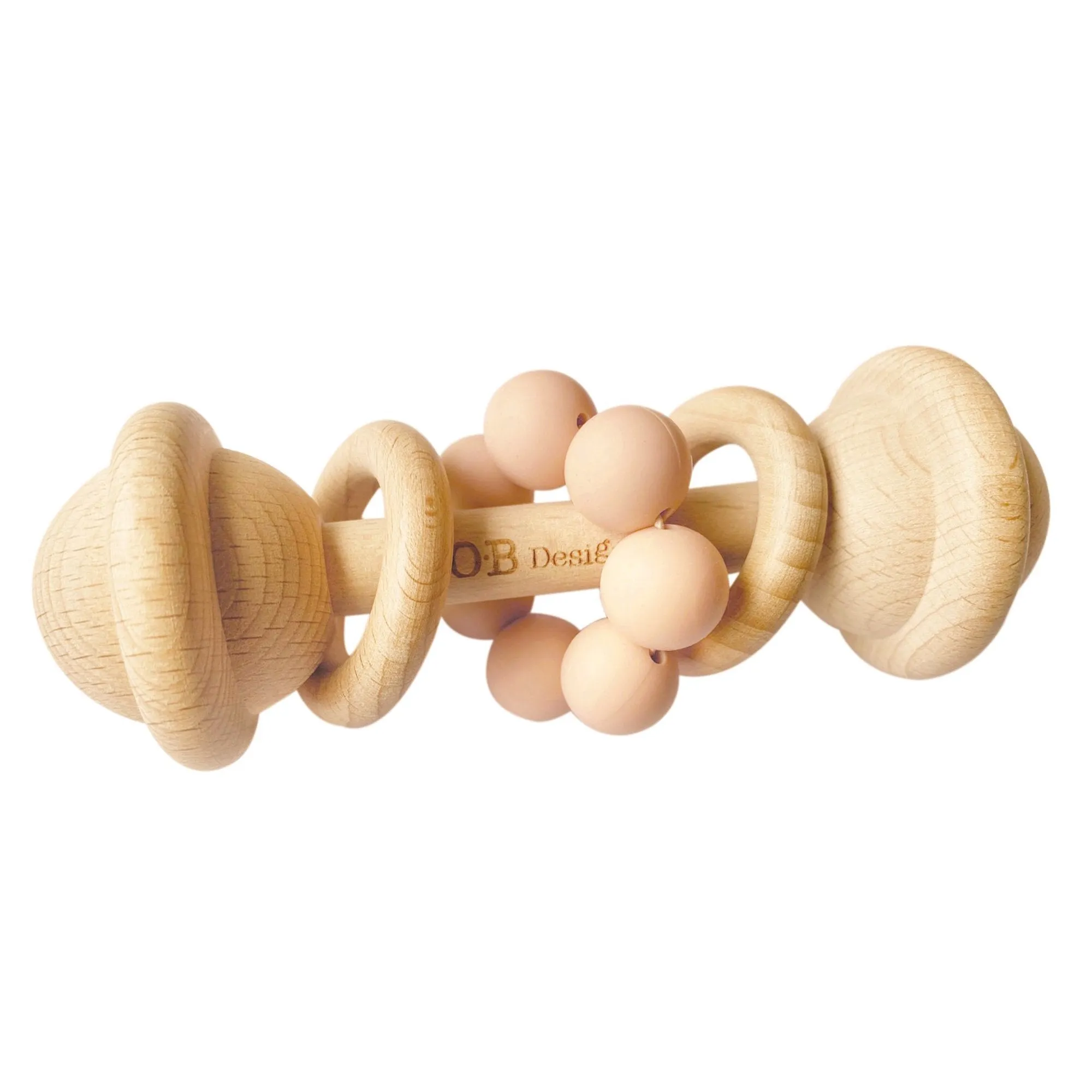 Peach | Wooden Rattle Toy