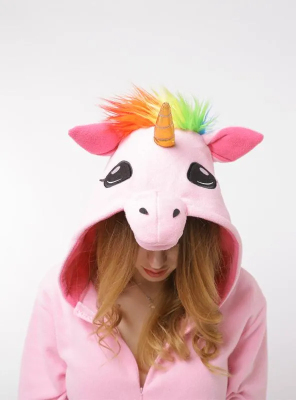 PINK ANIMAL CARTOON PAJAMA HORN POWDER TIANMA UNICORN