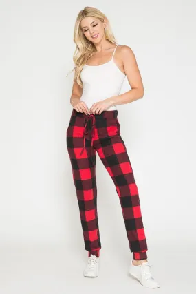 PLAID JOGGERS