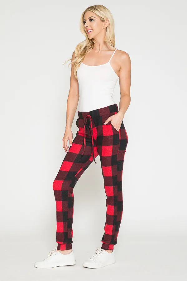 PLAID JOGGERS