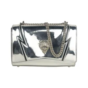 Plein Sport Elegant Gray Chain-Strapped Shoulder Bag