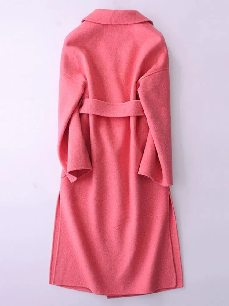 Pre Order:  Belted Midi Wool Coat