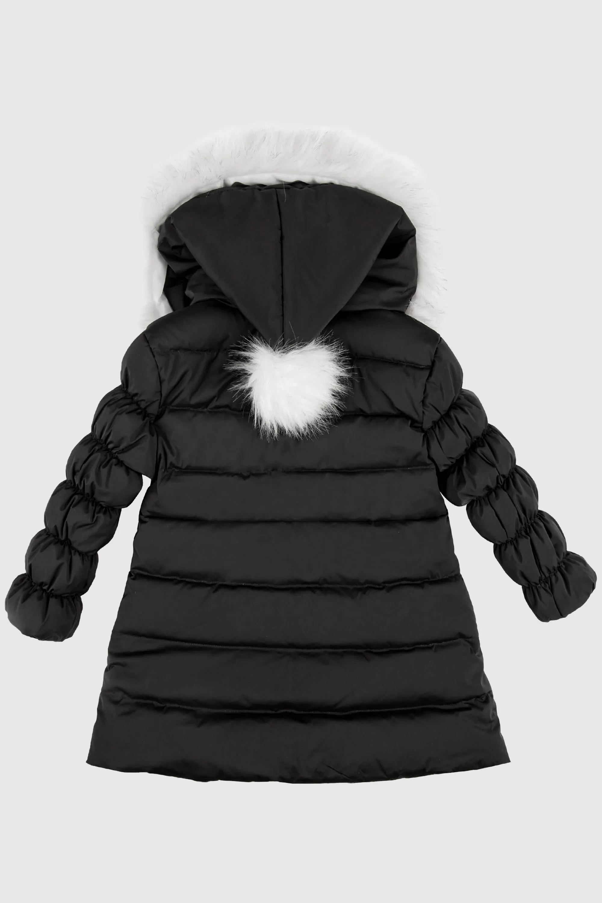 Puffer Zipper Pockets Hooded Down Coat