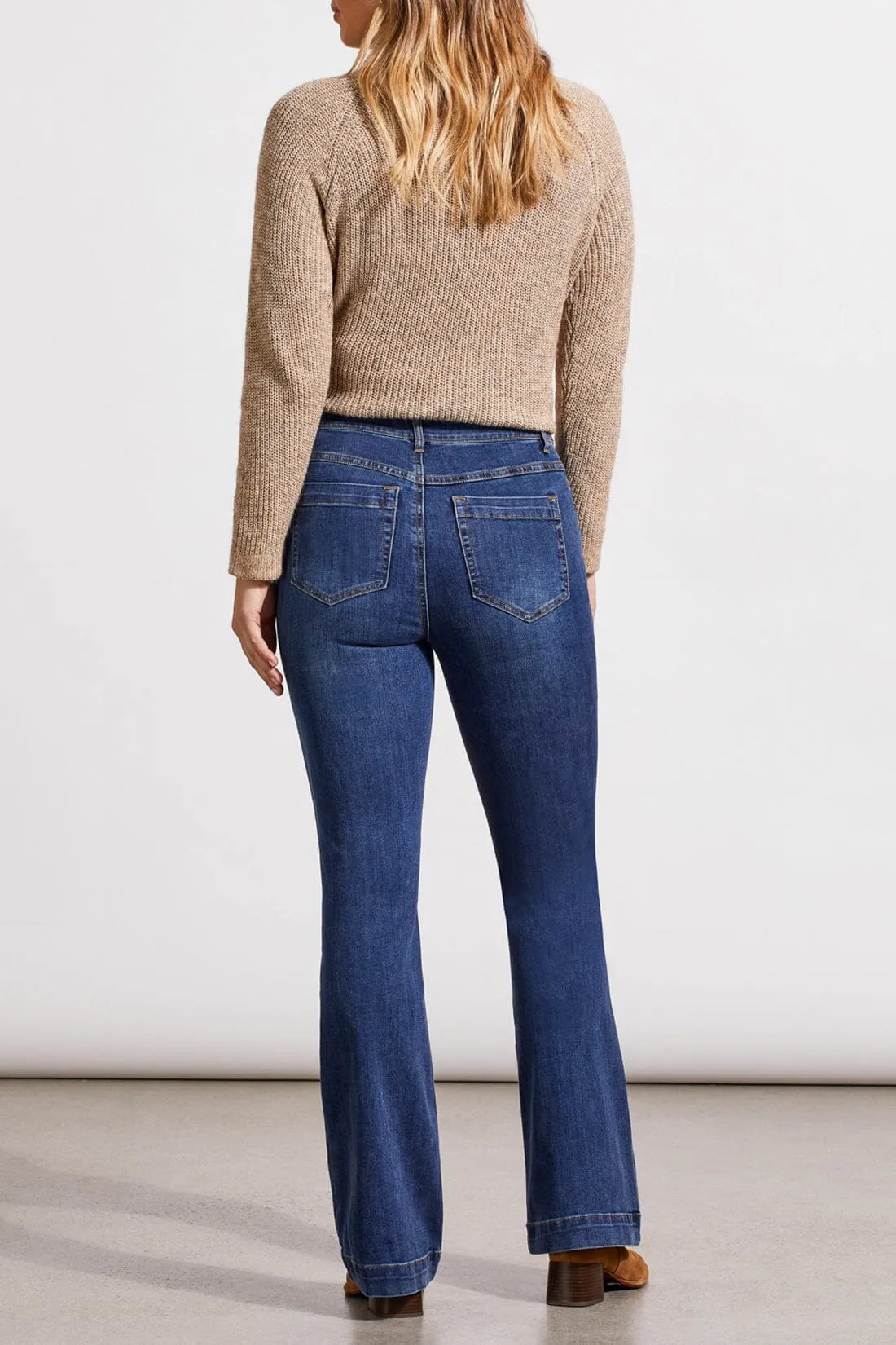 PULL ON FLARE LEG BLUE JEAN