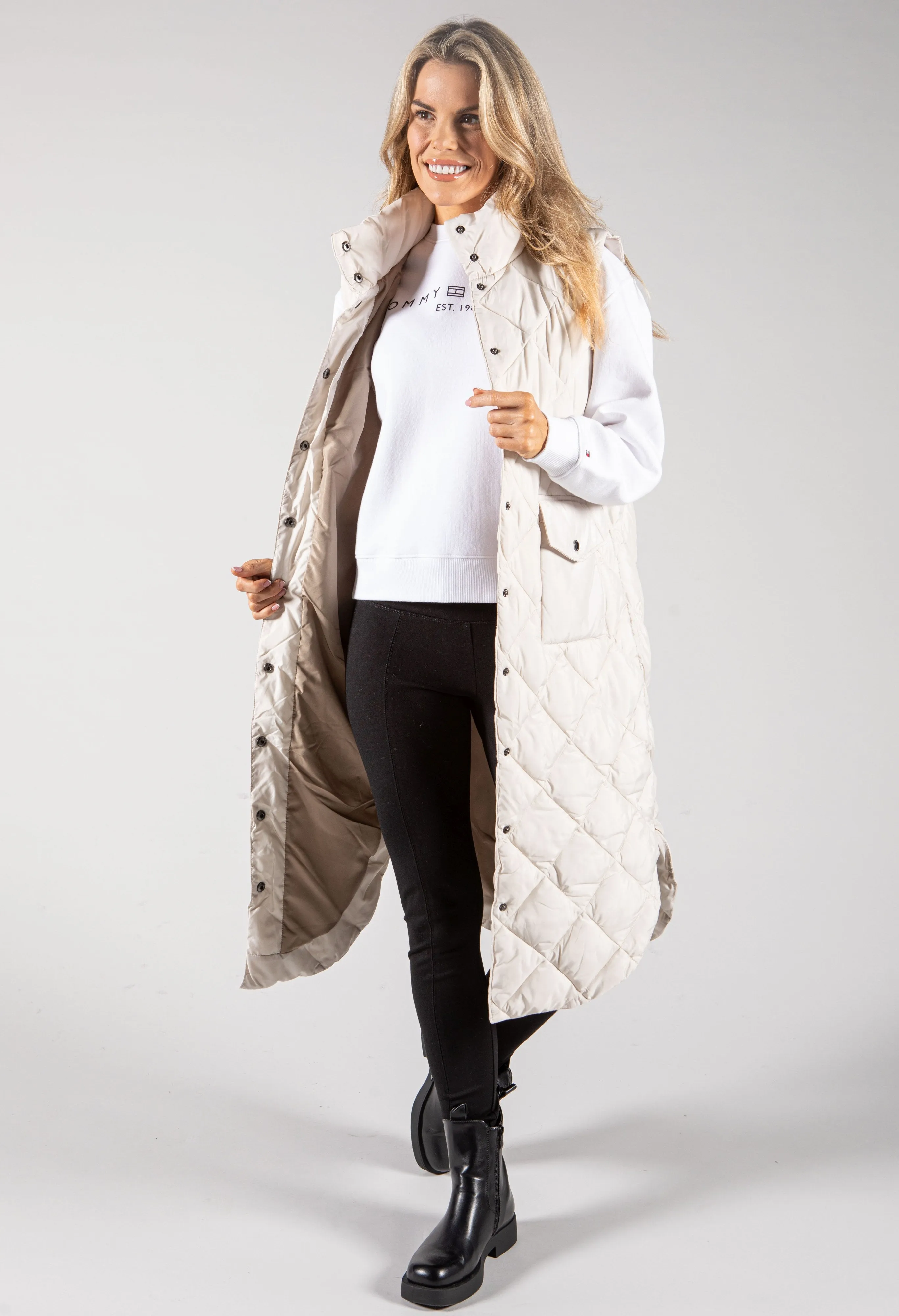 Quilted Longline Gilet