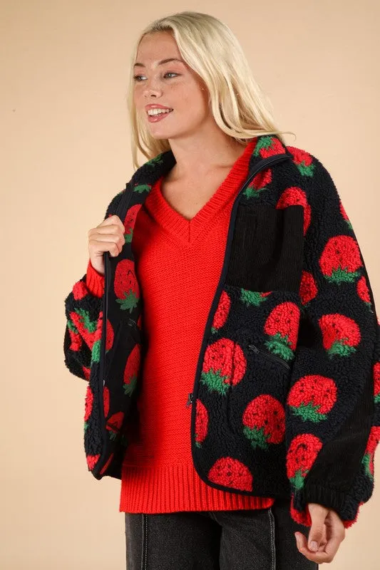 Quinn Printed Fleece Jacket