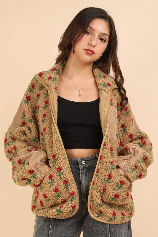 Quinn Printed Fleece Jacket