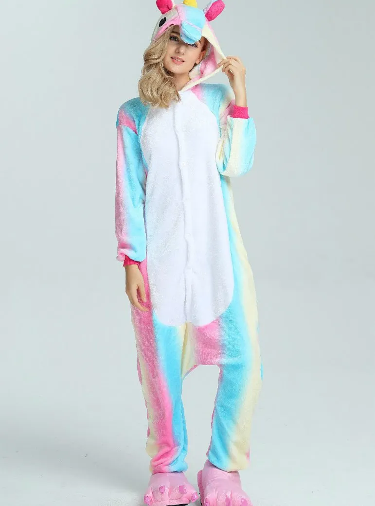 RAINBOW UNICORN COSTUME PAJAMAS