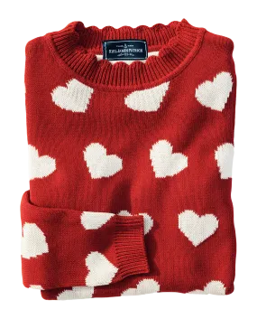 Red Heart Scalloped Sweater