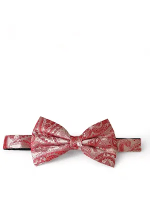 Red Paisley Silk Bow Tie