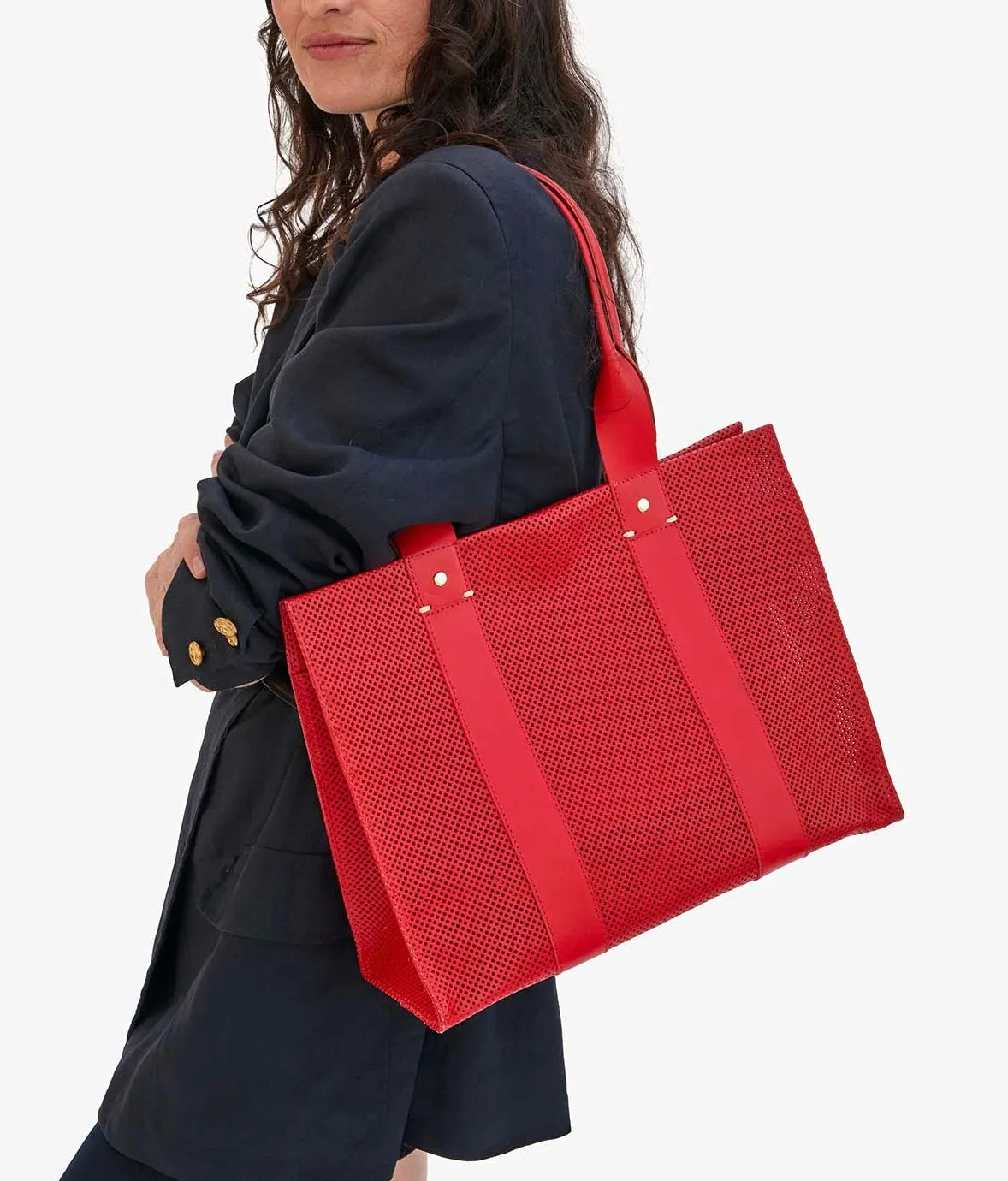 Red Perf Noemie Tote