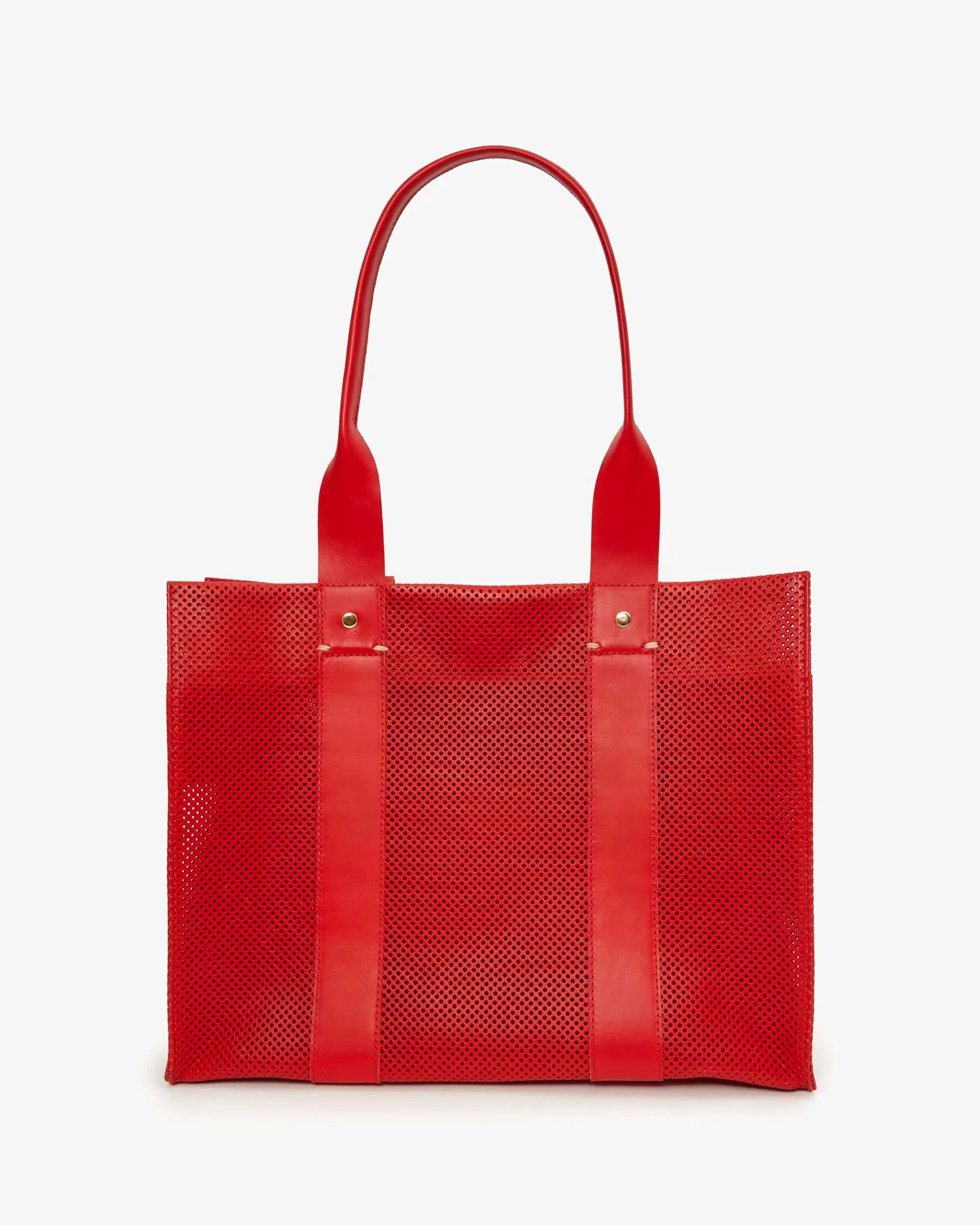 Red Perf Noemie Tote