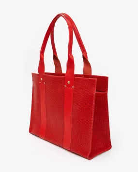 Red Perf Noemie Tote