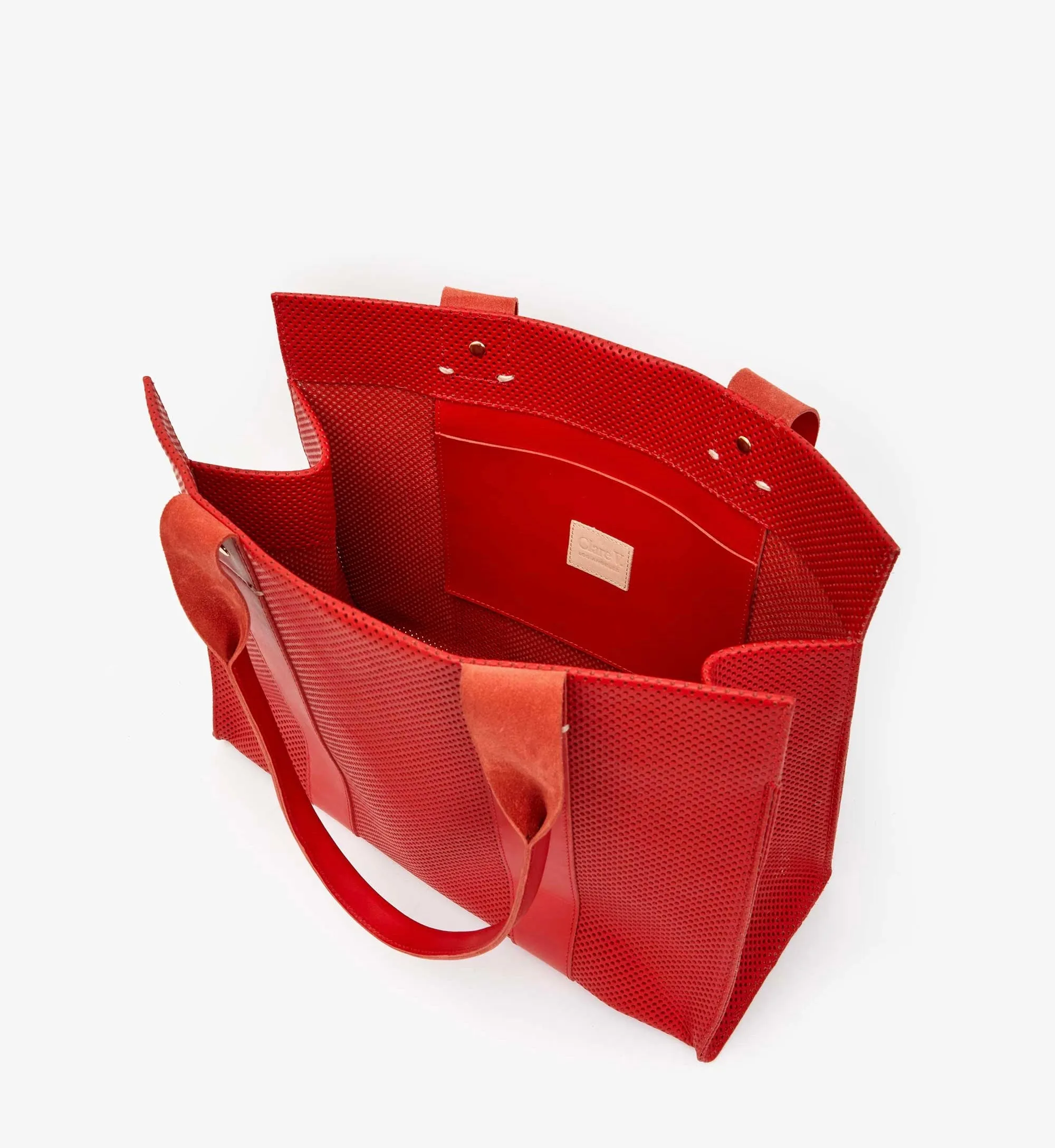 Red Perf Noemie Tote