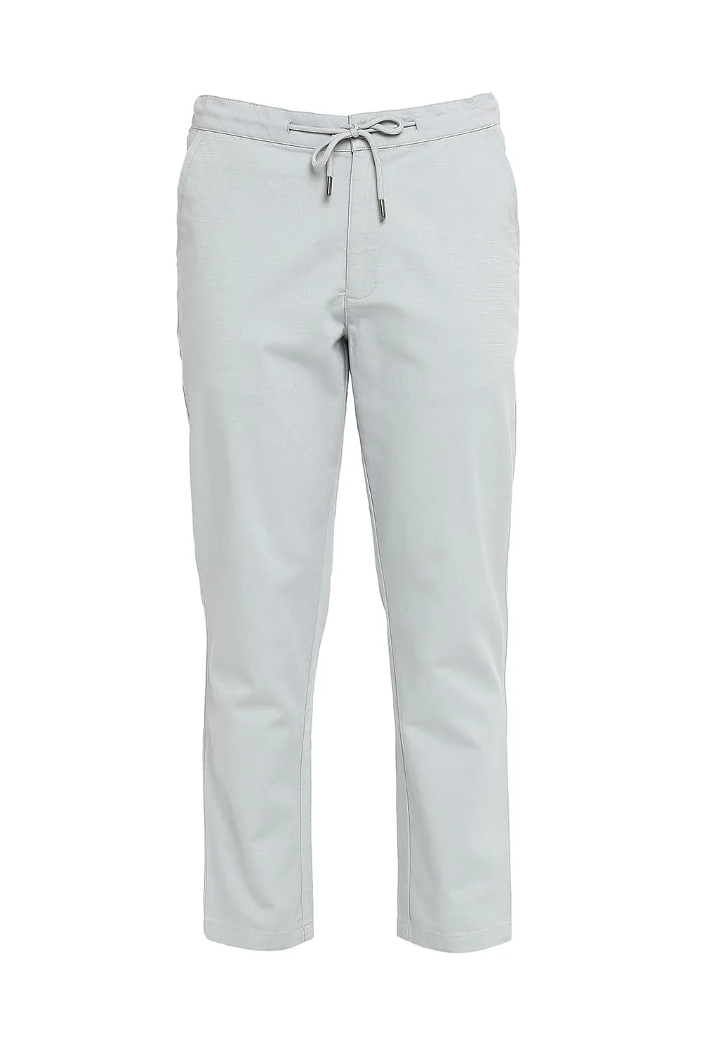 Relaxed Fit Cotton Viscose Stretch Dobby Trousers