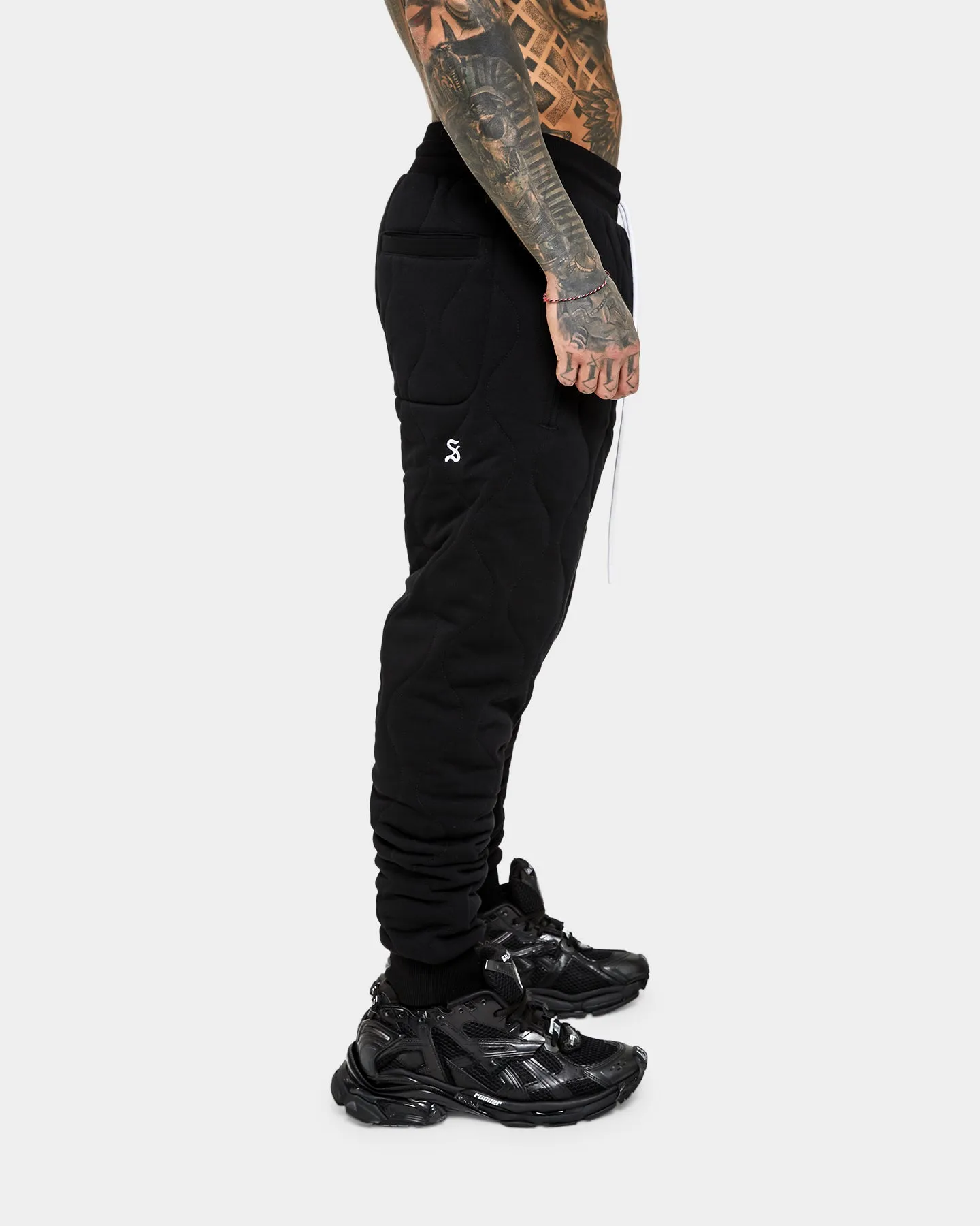 Saint Morta Lover Quilted Sweat Pants Black