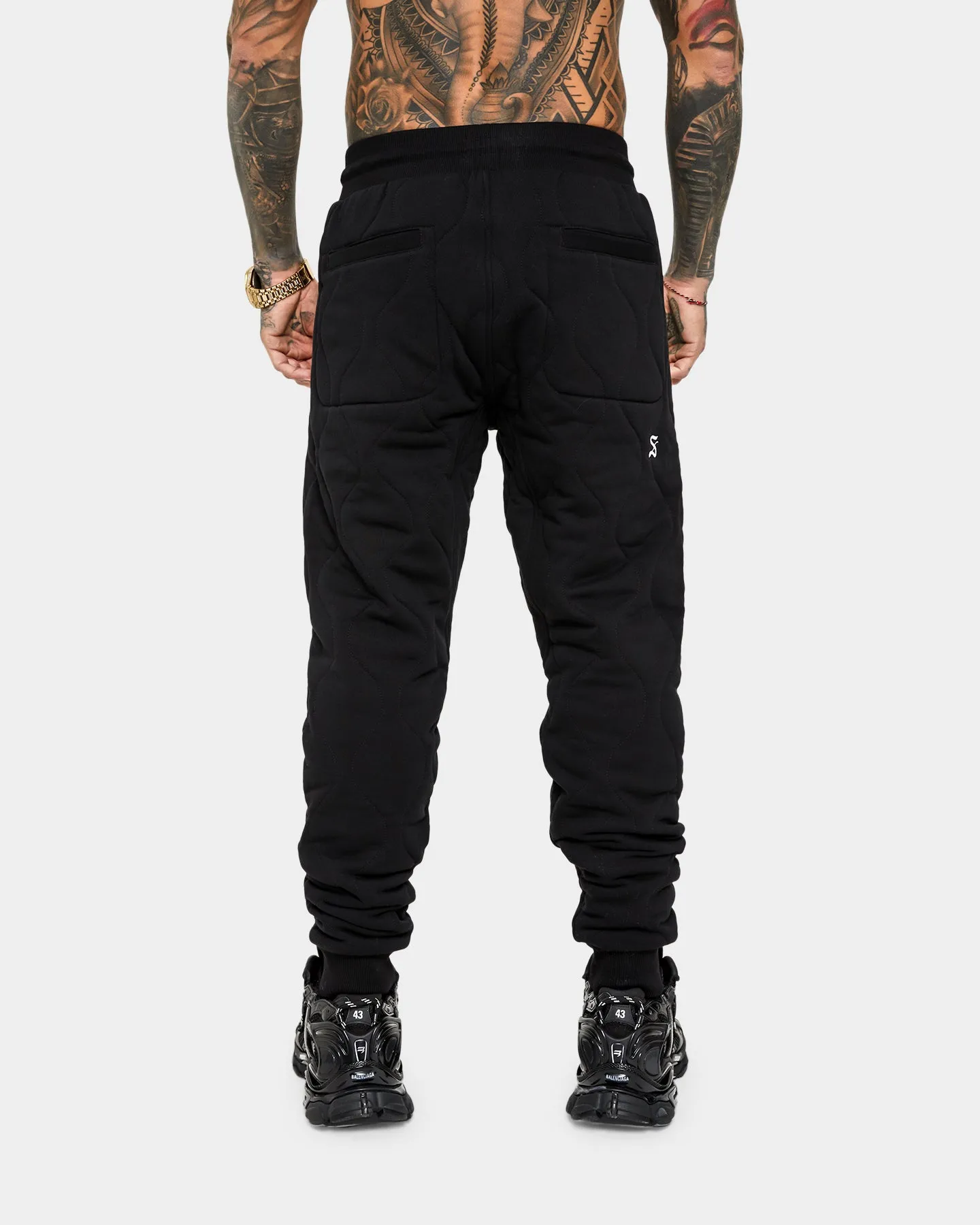 Saint Morta Lover Quilted Sweat Pants Black