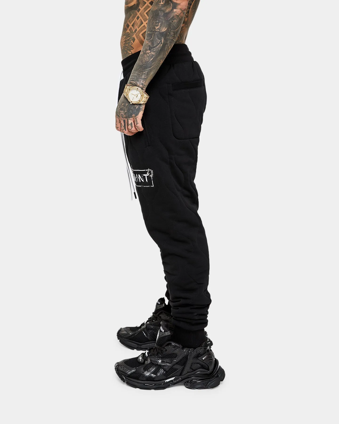 Saint Morta Lover Quilted Sweat Pants Black