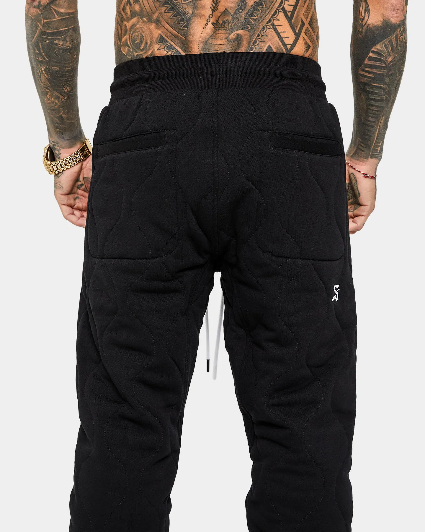 Saint Morta Lover Quilted Sweat Pants Black