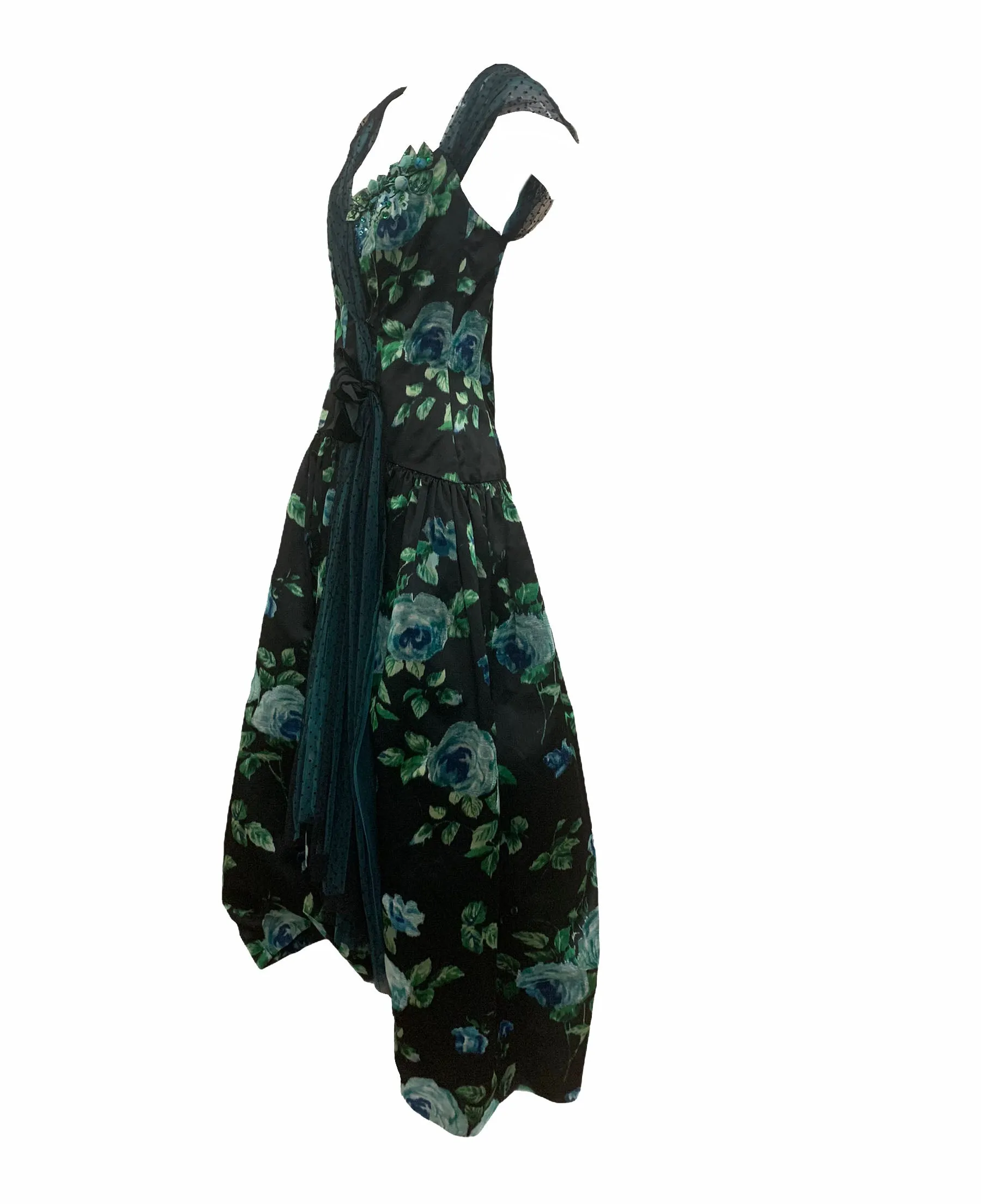 Sander Witlin Coup de Velour Floral Ball Gown WHERE