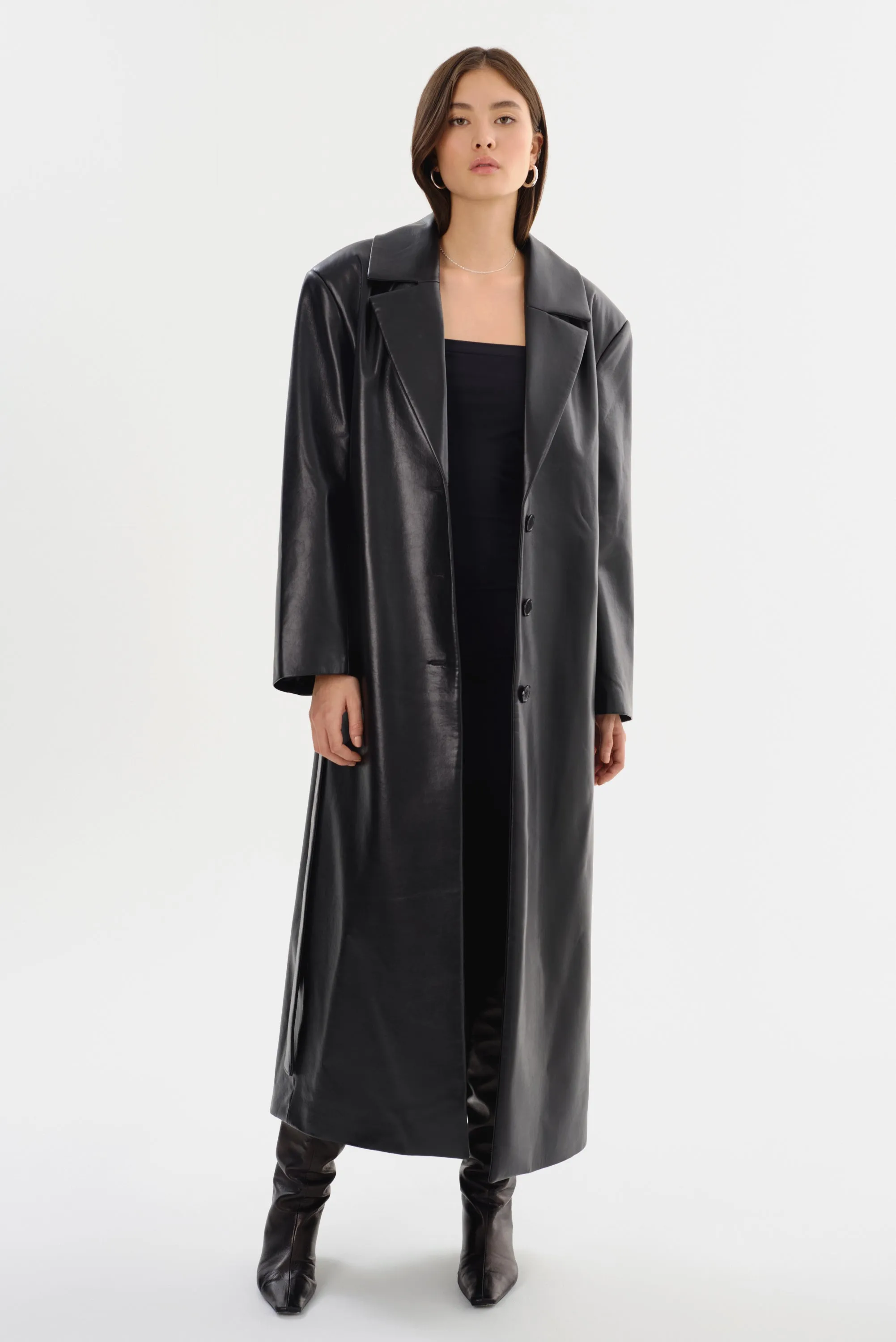 SARITA | Recycled Leather Maxi Coat