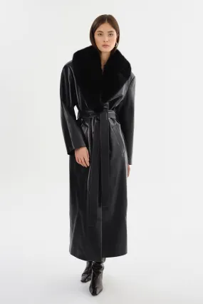 SARITA | Recycled Leather Maxi Coat