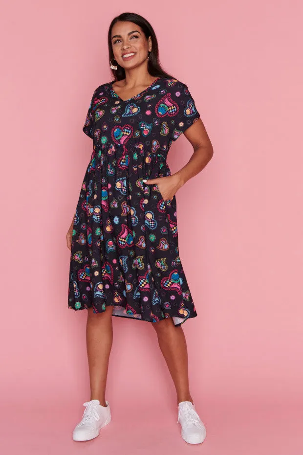 Savannah Paisley Hearts Dress