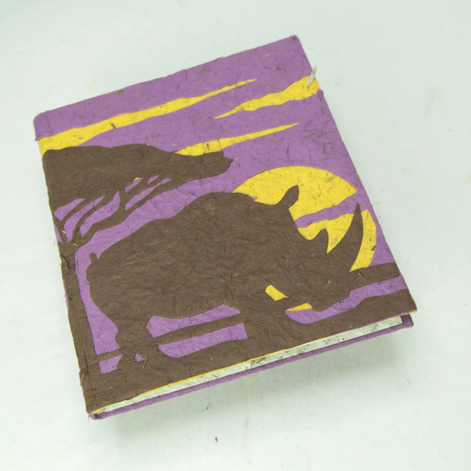 Savannah Sunset - Rhinoceros - Purple - Eco-friendly Journal