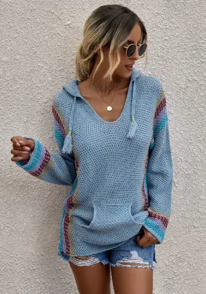 Scoop Neck Knit hoodie