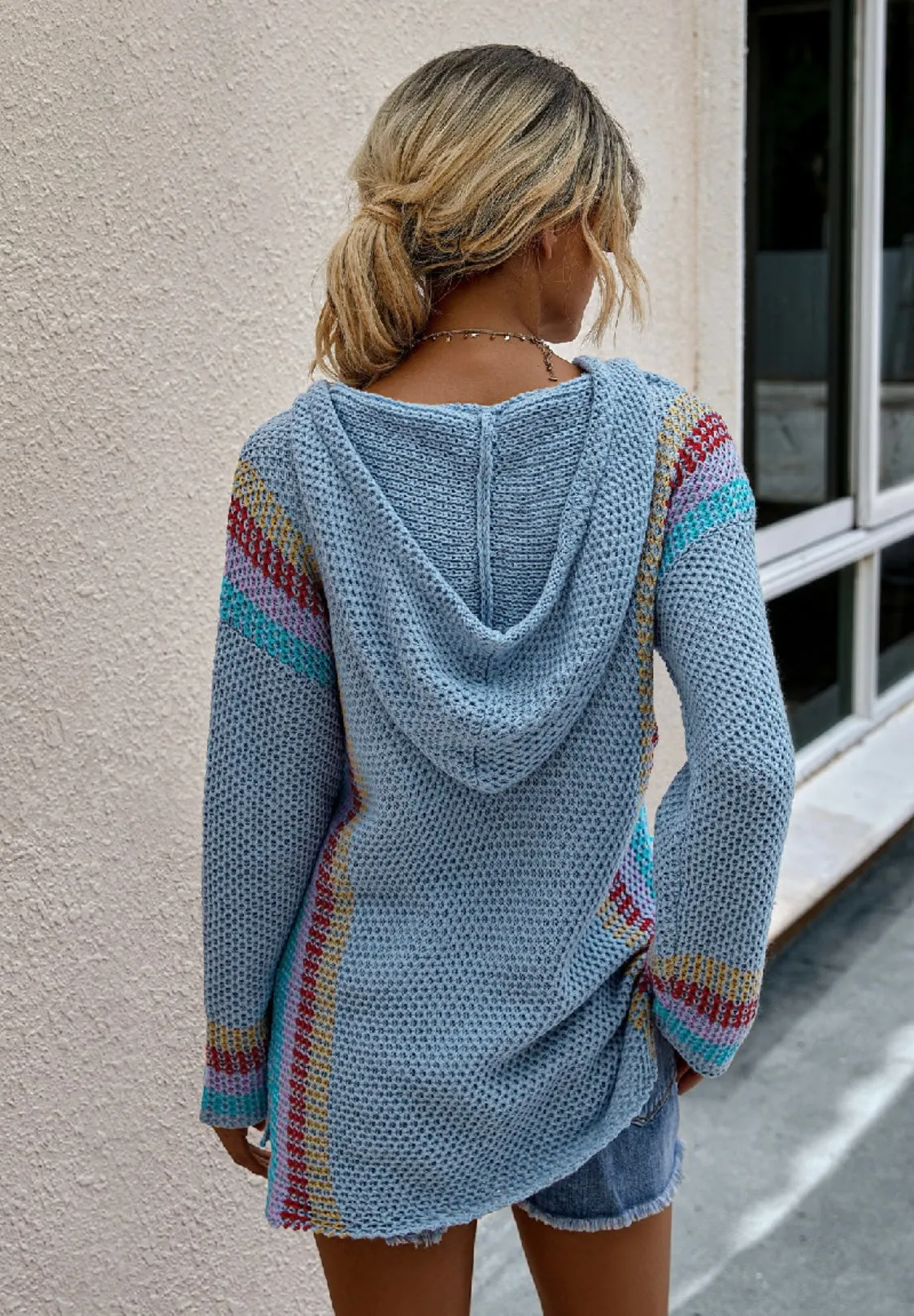 Scoop Neck Knit hoodie