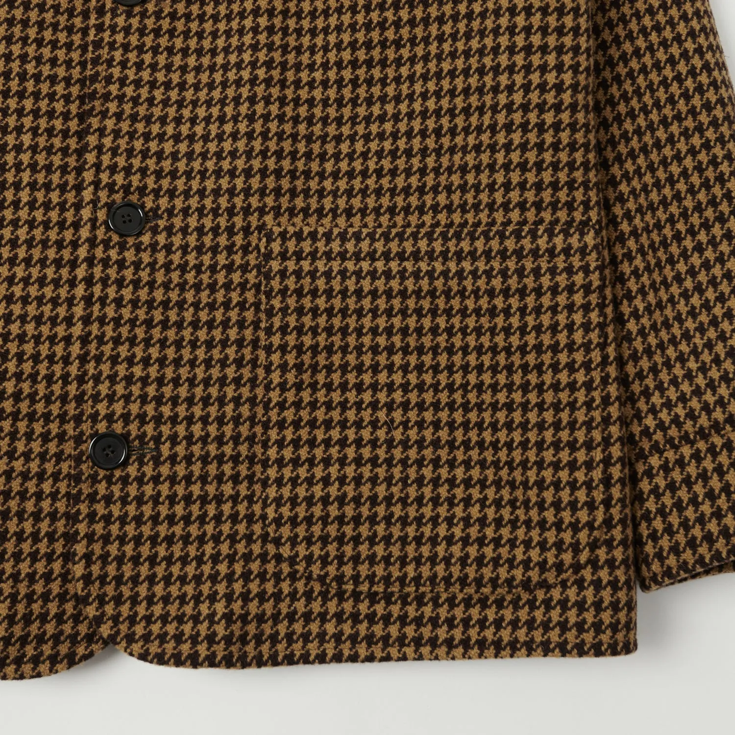 Shangri-La Heritage 'Enzo' Wool Car Coat - Gold Pied De Poule