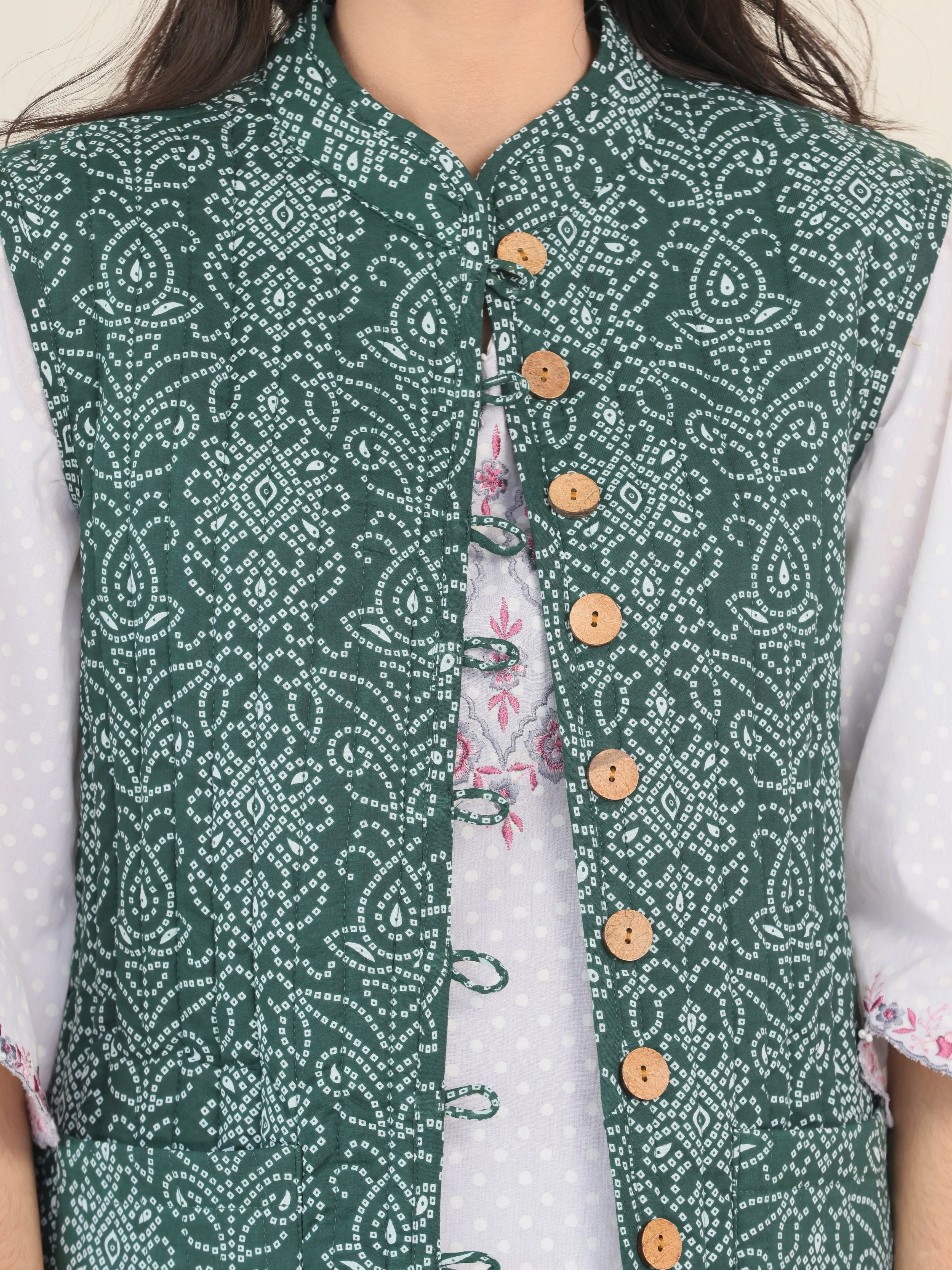 Shishir Sanjh Quilted Reversible Sleeveless Jacket