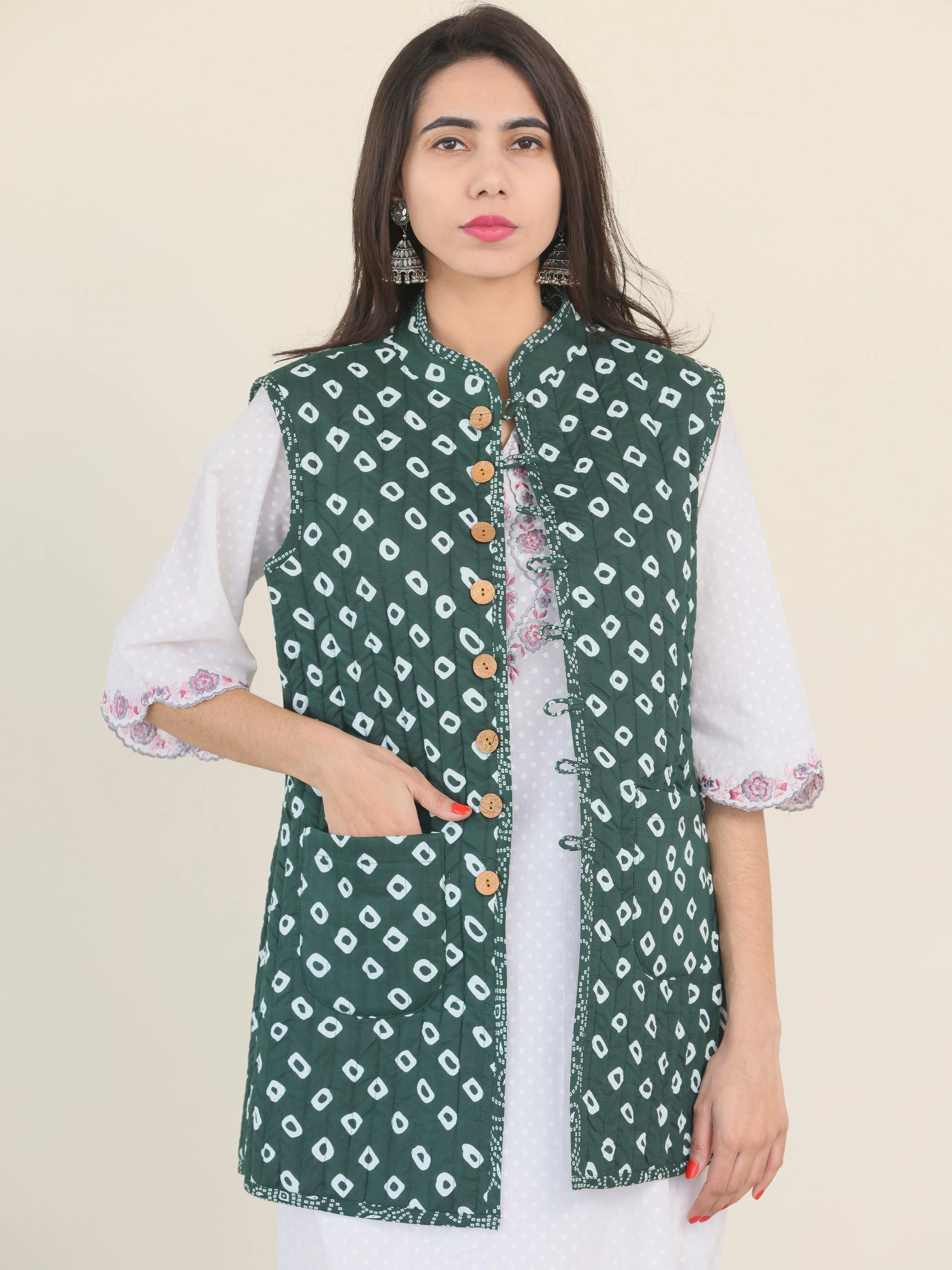 Shishir Sanjh Quilted Reversible Sleeveless Jacket