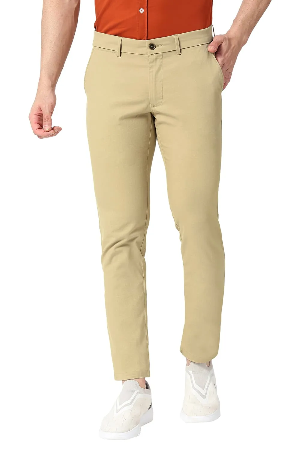 Skinny Fit Cotton Stretch Trousers