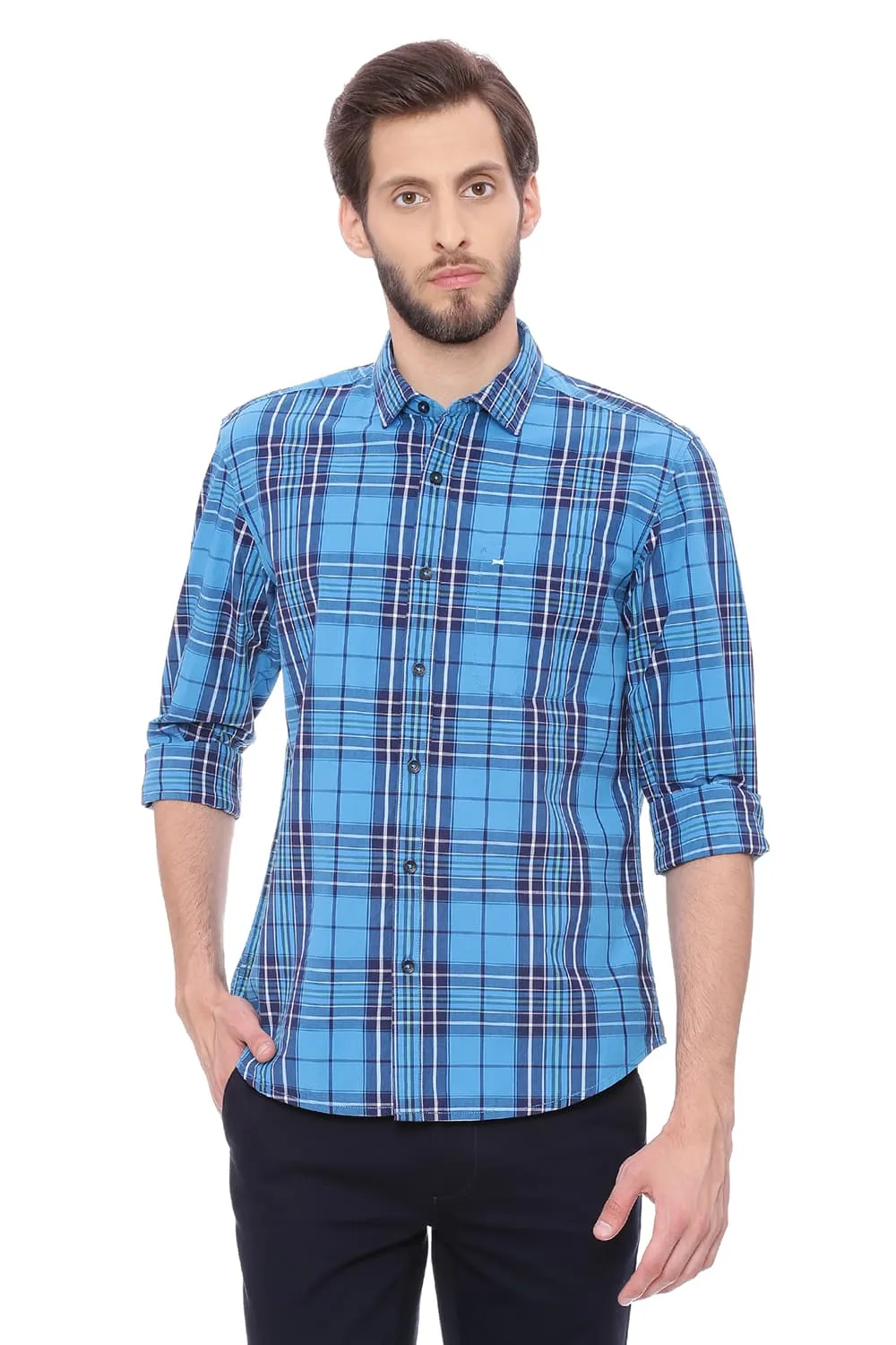 Slim Fit Big Checks Shirt