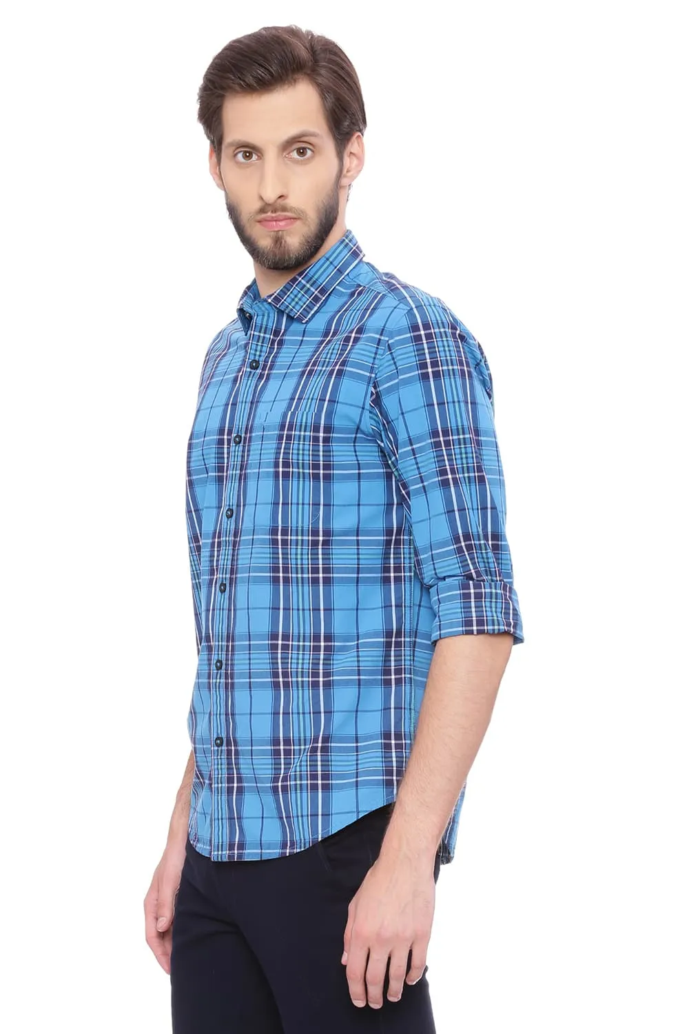 Slim Fit Big Checks Shirt