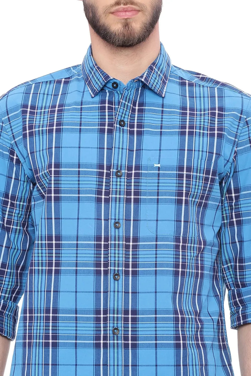 Slim Fit Big Checks Shirt