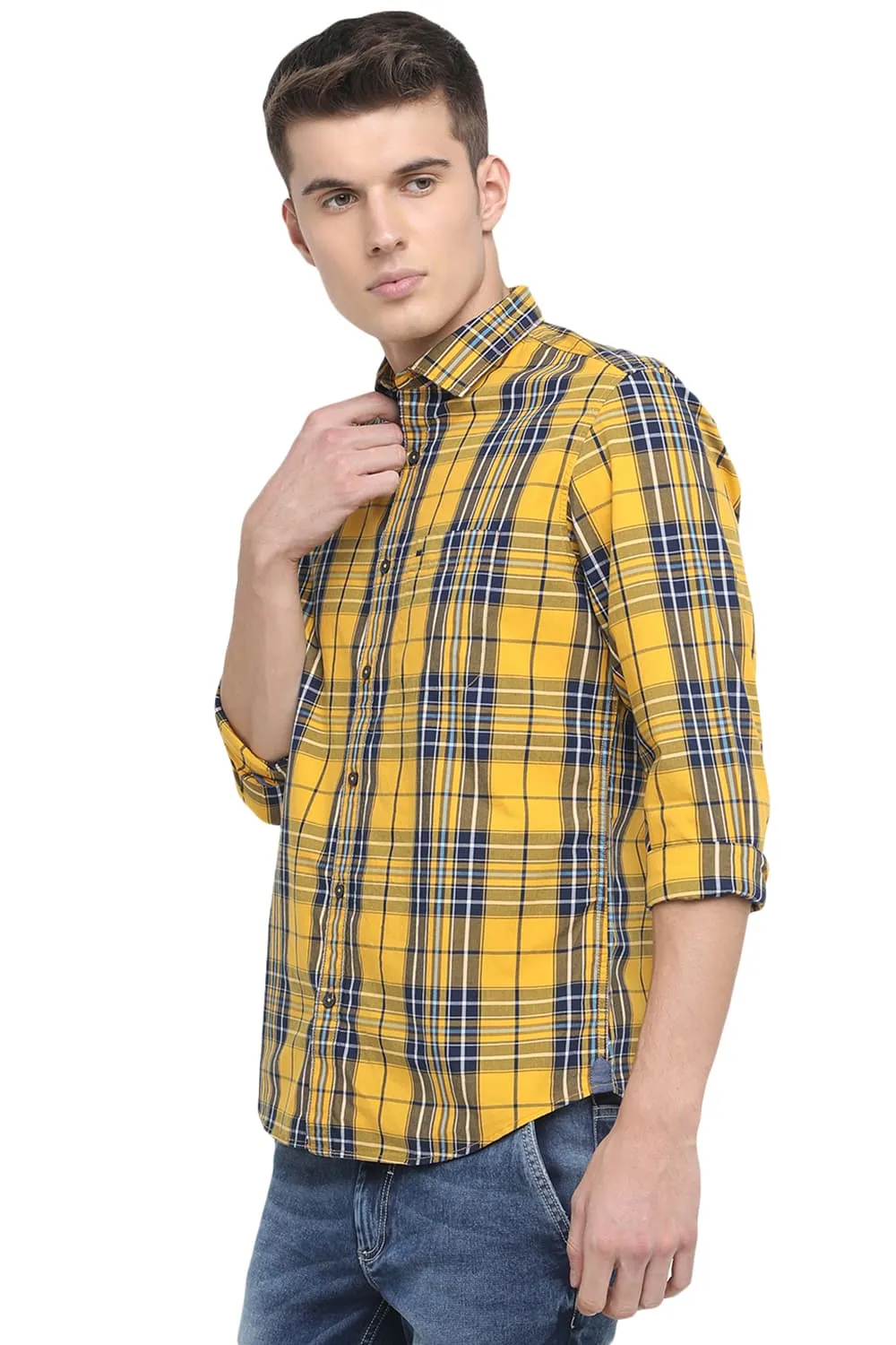 Slim Fit Big Checks Shirt