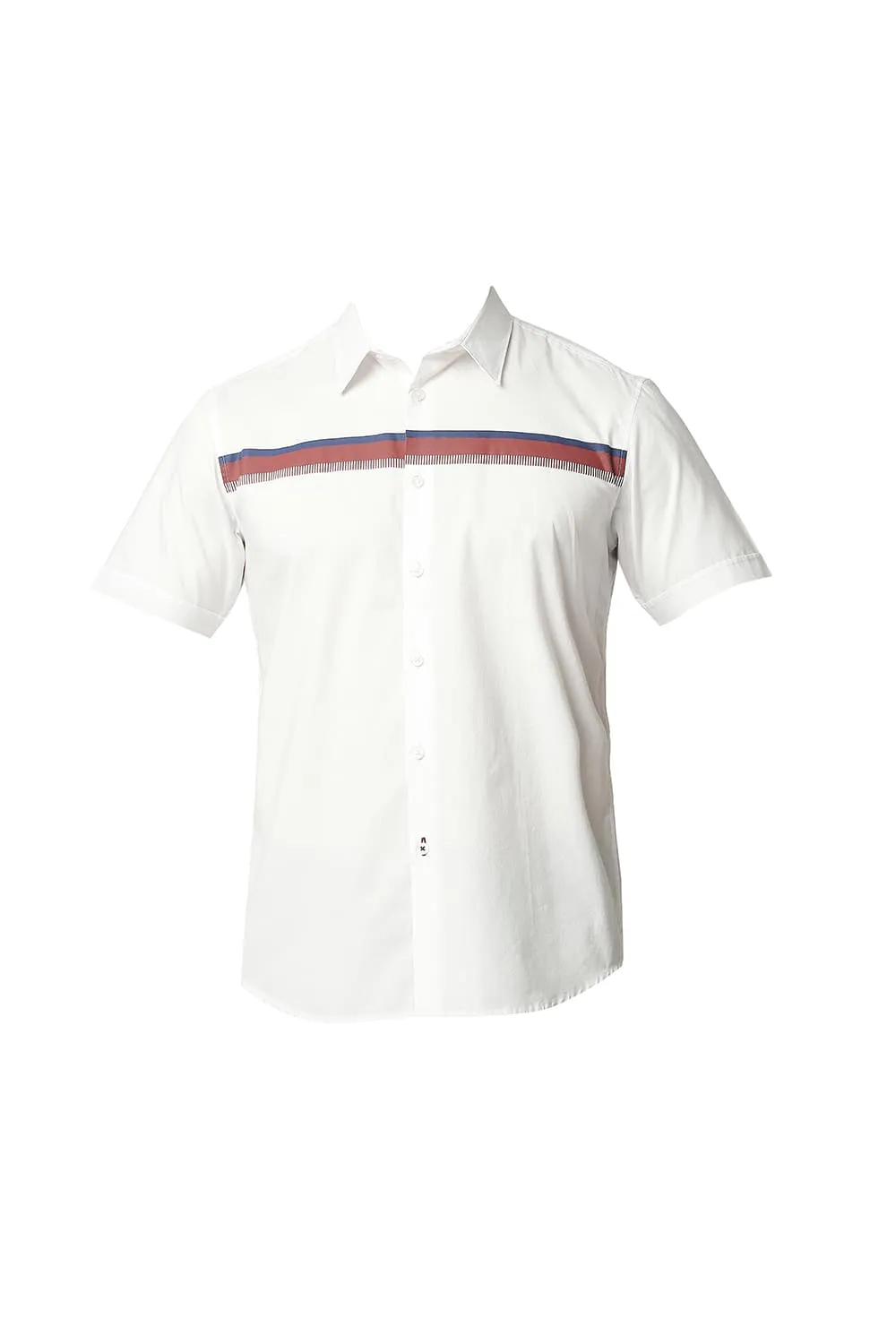 Slim Fit Oxford Stripe Halfsleeves Shirt