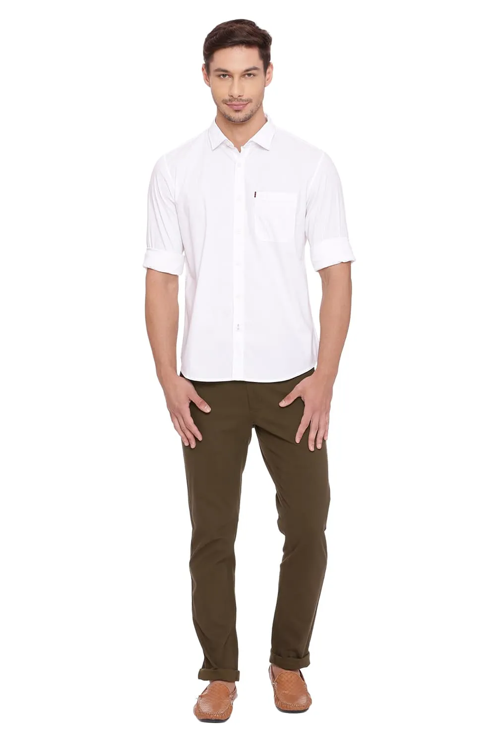 Slim Fit Poplin Stretch Shirt