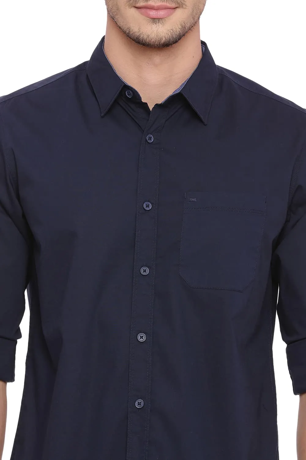 Slim Fit Poplin Stretch Shirt