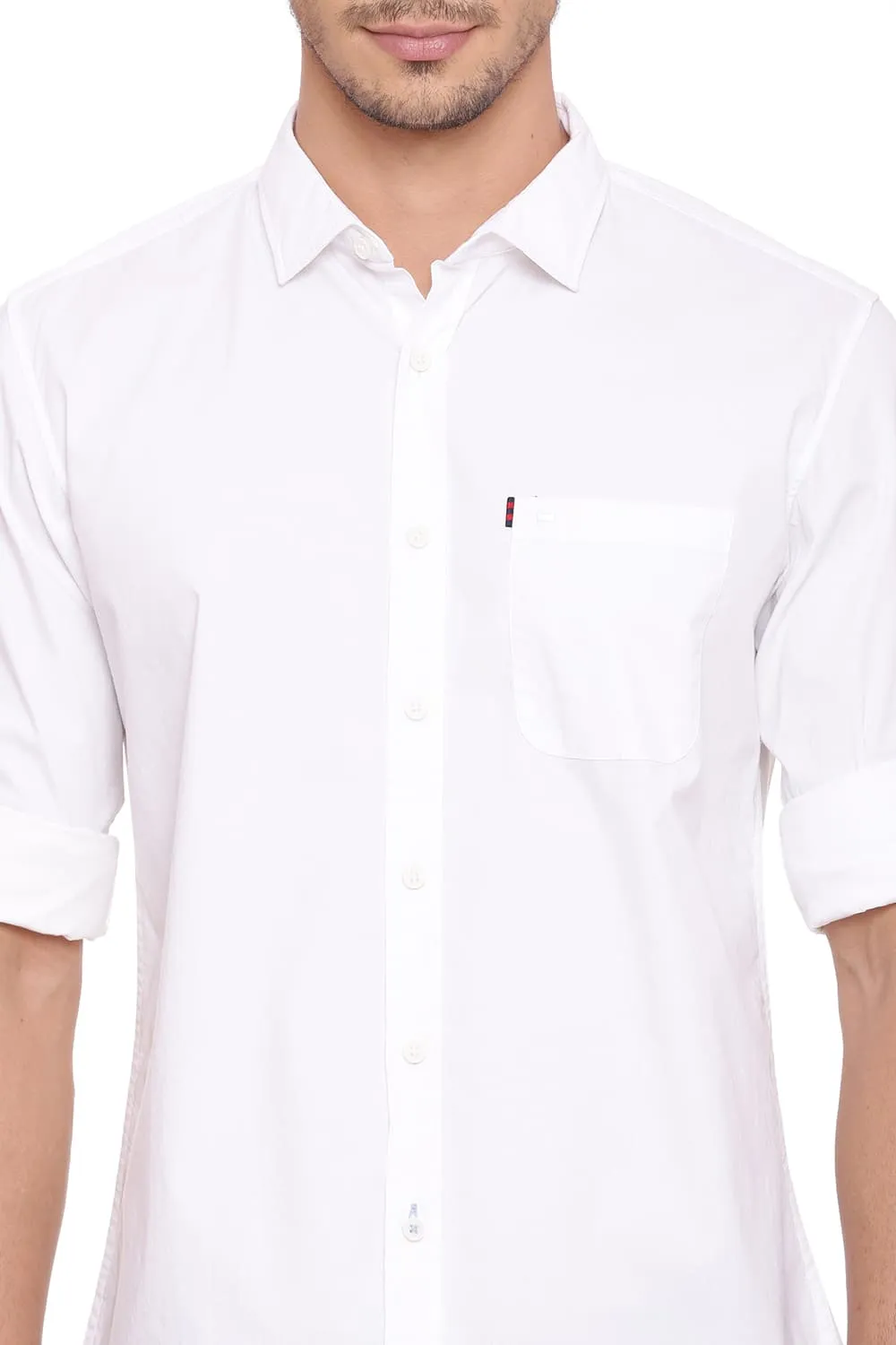 Slim Fit Poplin Stretch Shirt