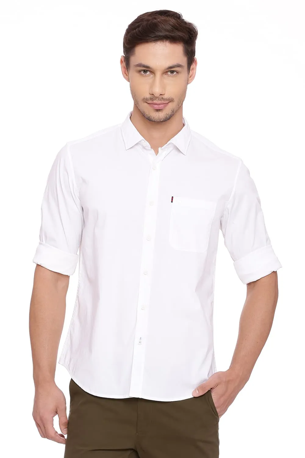 Slim Fit Poplin Stretch Shirt