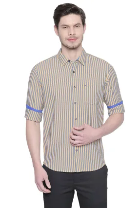 Slim Fit Royal Oxford Stripes Shirt