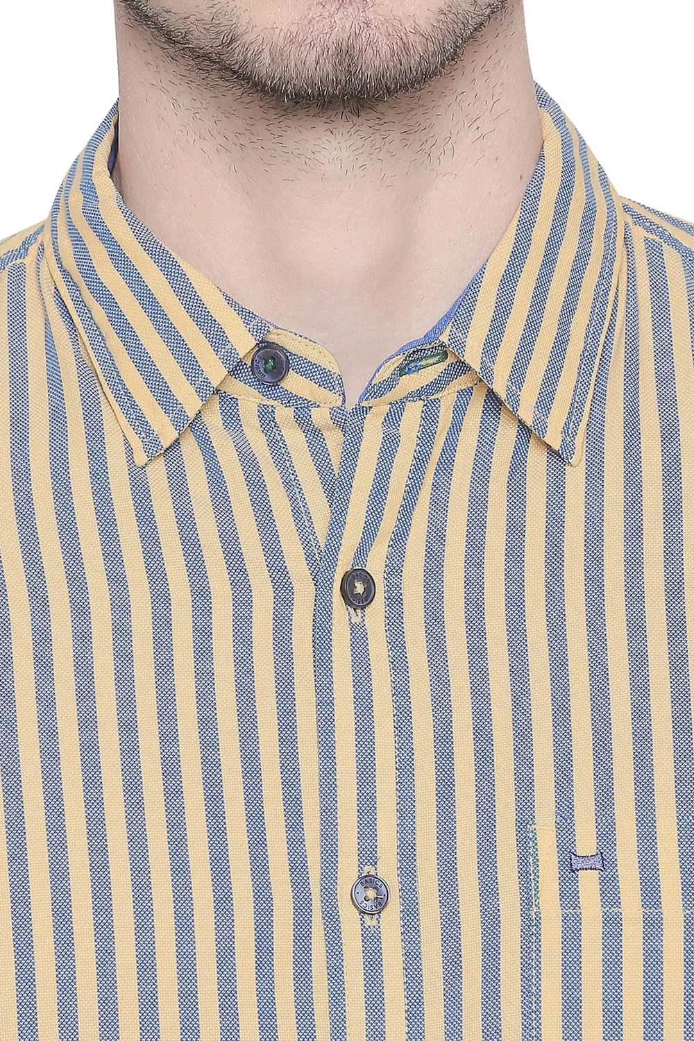 Slim Fit Royal Oxford Stripes Shirt