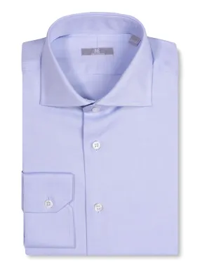 Spread Collar Sky Blue Micro Twill Shirt