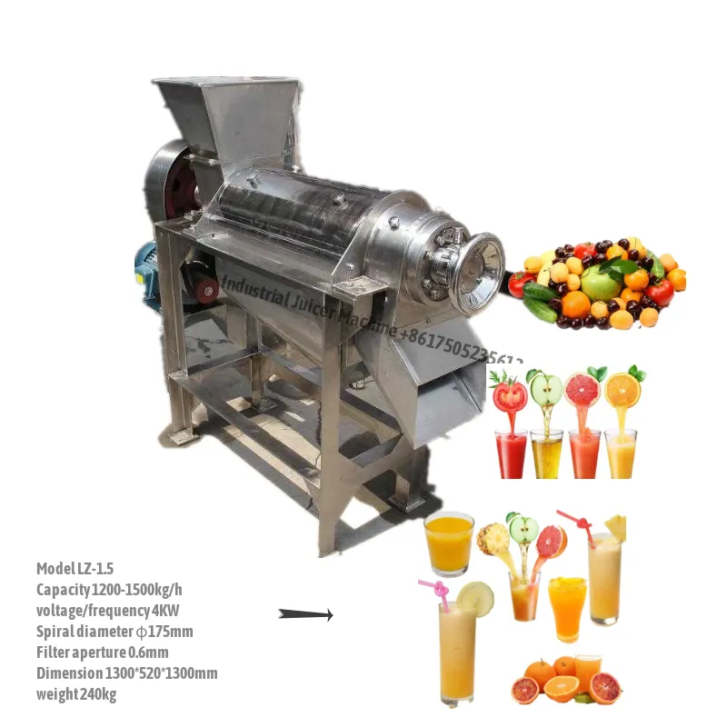 Stainless Steel Fruits&Vegetable Screw Juice Extractor Spiral Juicing Machine